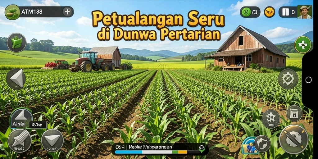 Tangkapan layar game ATM138 menunjukkan aktivitas pertanian yang seru.