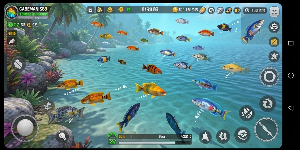 Tangkapan layar gameplay CABEMANIS88 yang penuh aksi Tembak Ikan.