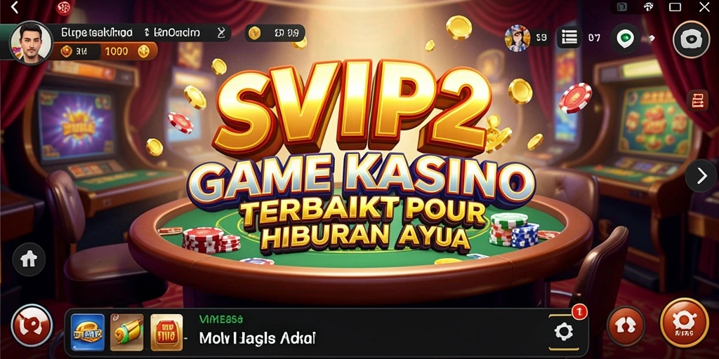 Tampilan utama SVIP2 menampilkan gameplay Kasino yang mendebarkan.