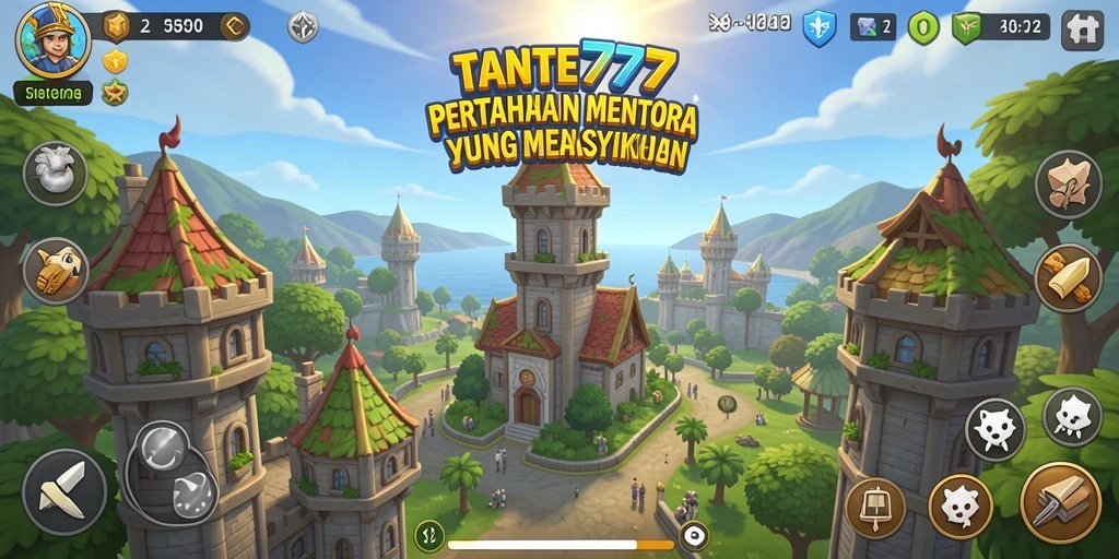 Tampilan gameplay TANTE777 dalam aksi Tower Defense yang menegangkan.